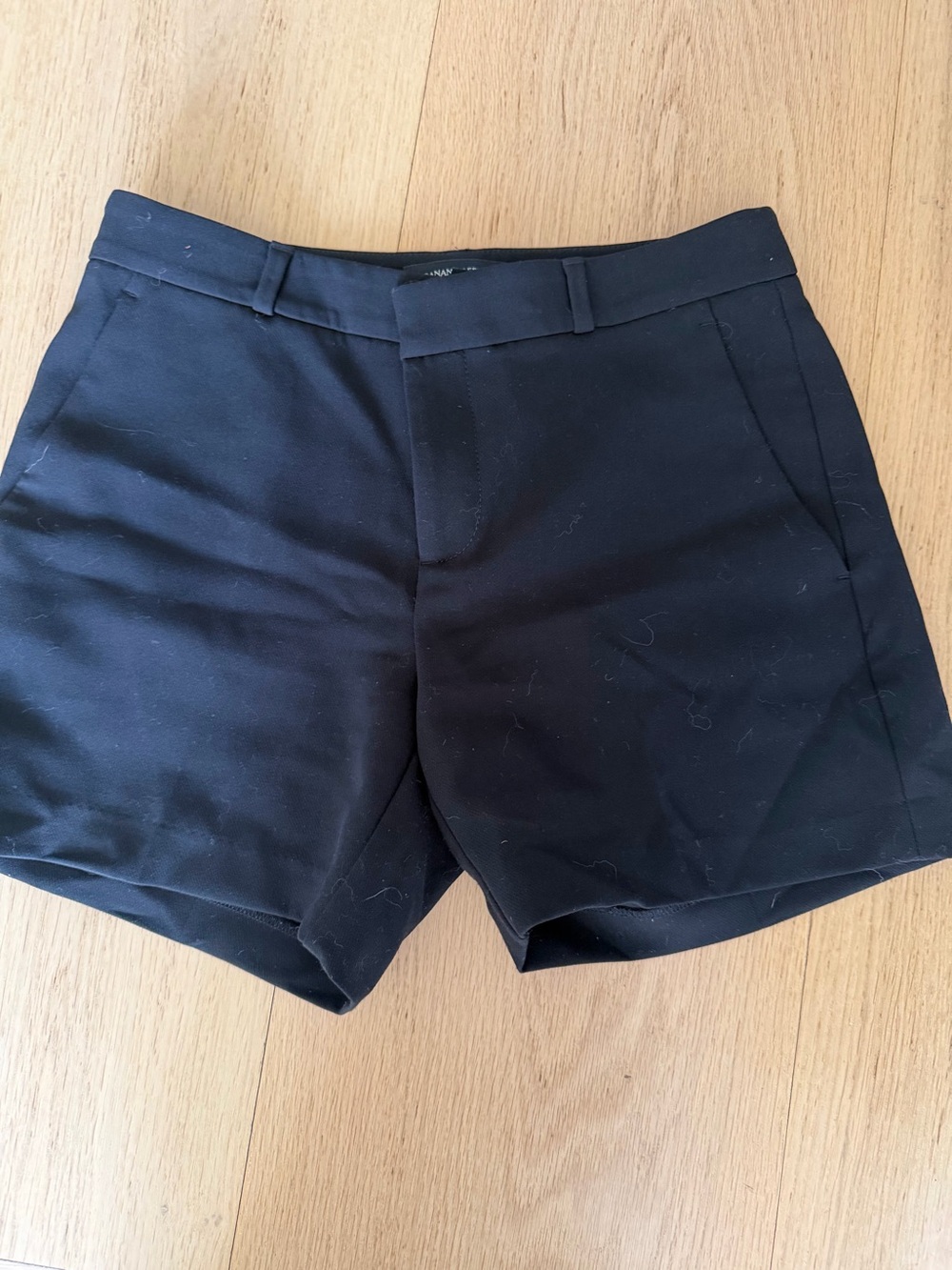 Banana Republic Black High-Waist Tailored Shorts